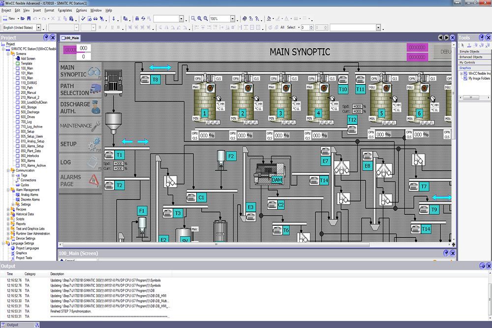 Приборы оперативного управления и мониторинга Siemens SIMATIC WinCC flexible и SIMATIC WinCC 